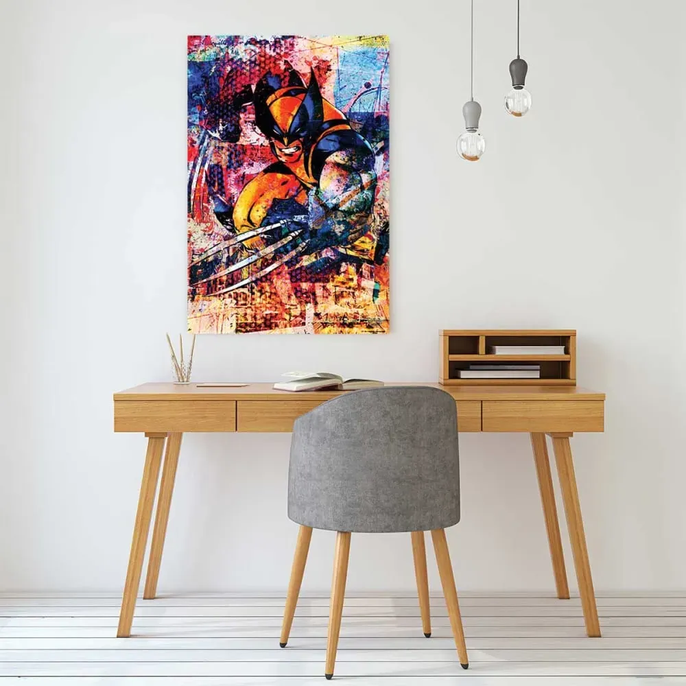 Illustration numéro 2 du produit Tableau Wolverine street imprimé sur toile 60x90 cm