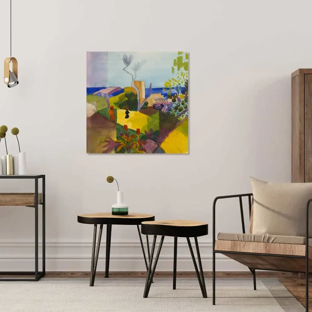 Illustration numéro 2 du produit Tableau August Macke imprimé sur toile 50x50 cm