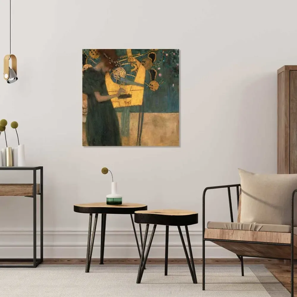 Illustration numéro 2 du produit Tableau musique de Gustav Klimt imprimé sur toile 50x50 cm