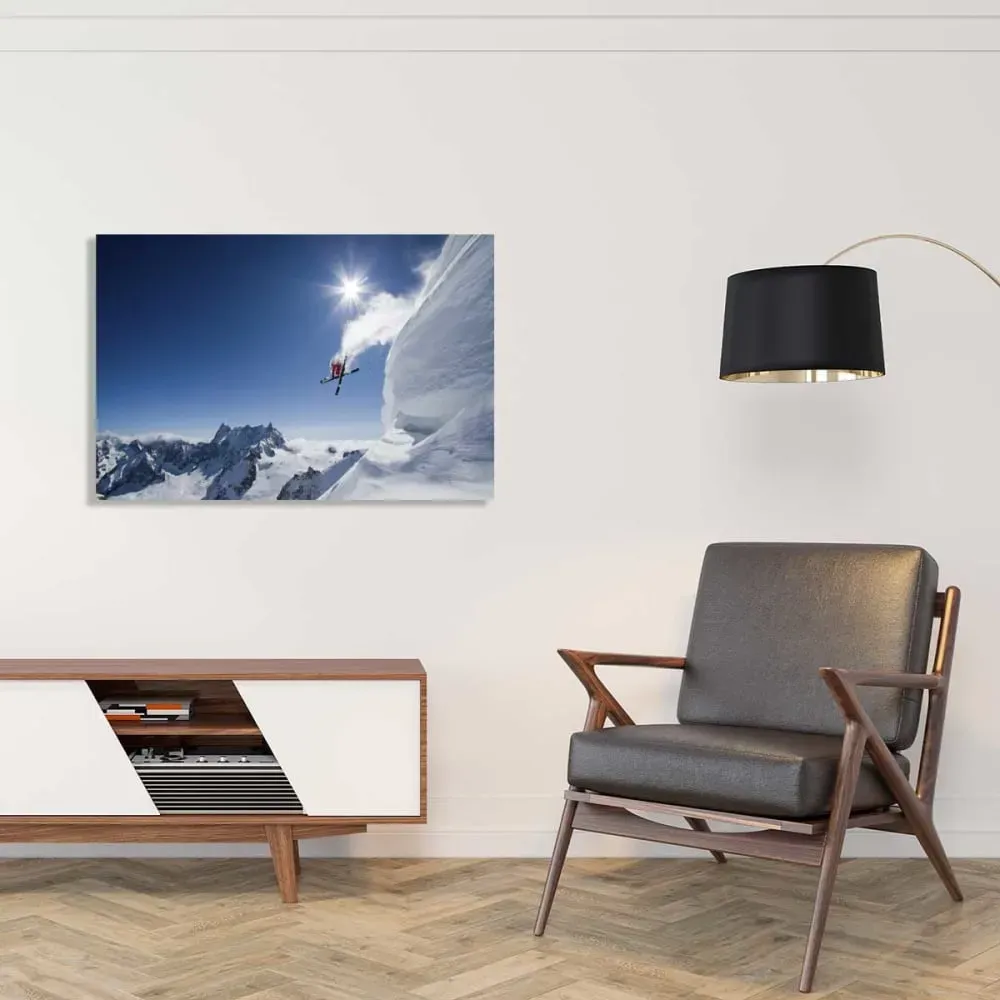 Illustration numéro 2 du produit Tableau ski imprimé sur toile 90x60 cm