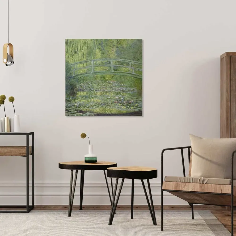 Illustration numéro 2 du produit Tableau le pont japonais par Claude Monet imprimé sur toile 50x50 cm