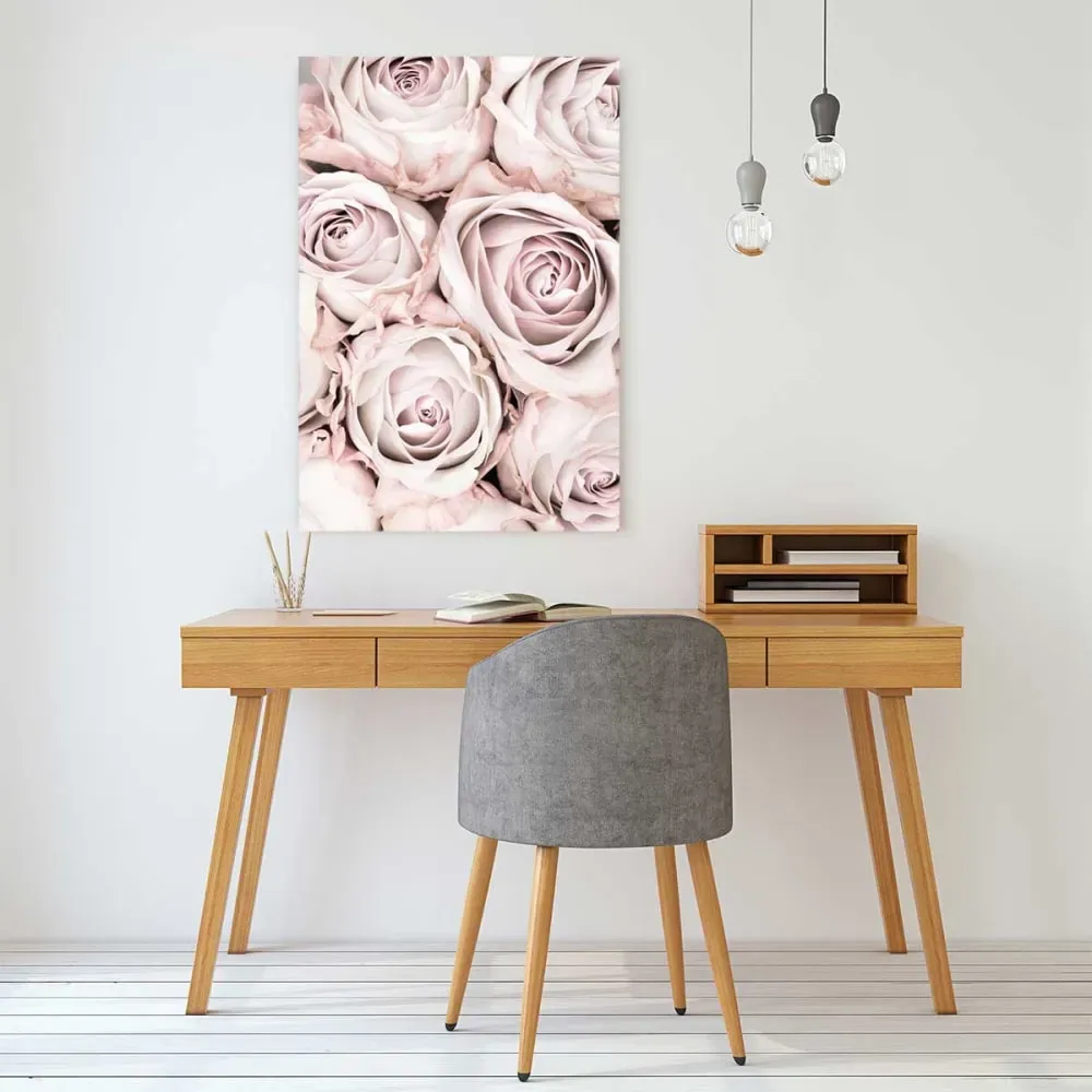 Illustration numéro 2 du produit Tableau rosa alba imprimé sur toile 60x90 cm