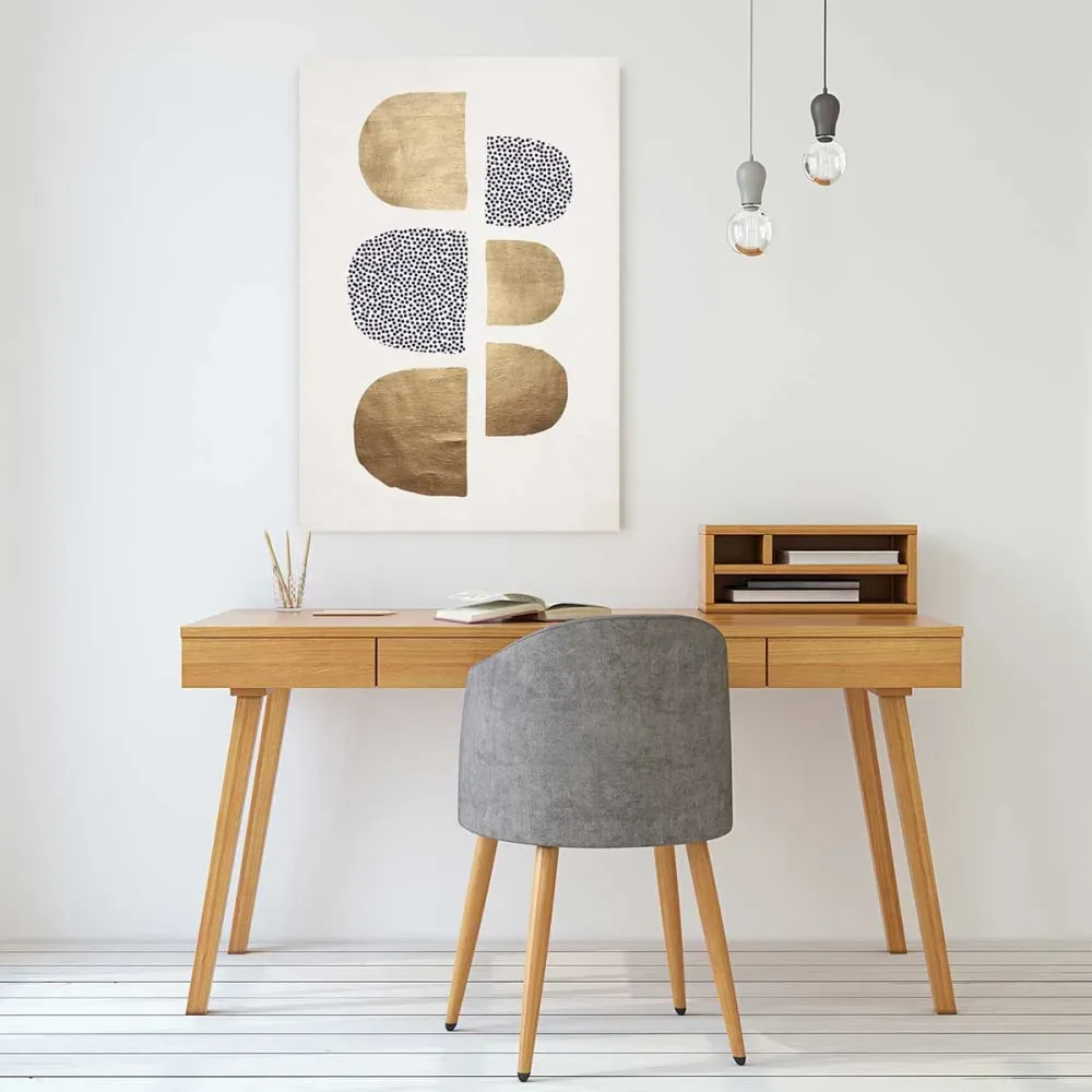 Illustration numéro 2 du produit Tableau dessin Bauhaus Glitter imprimé sur toile 60x90 cm