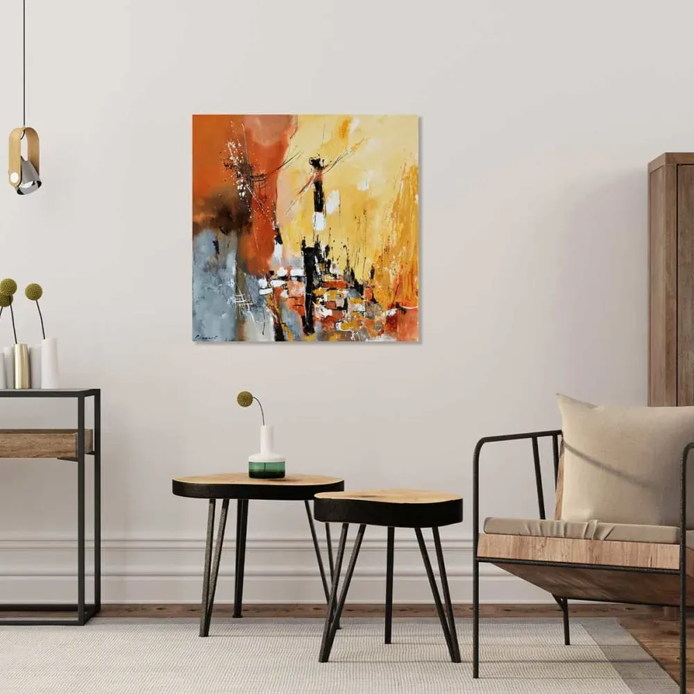 Illustration numéro 2 du produit Tableau terre d' ocre en provence imprimé sur toile 80x80 cm