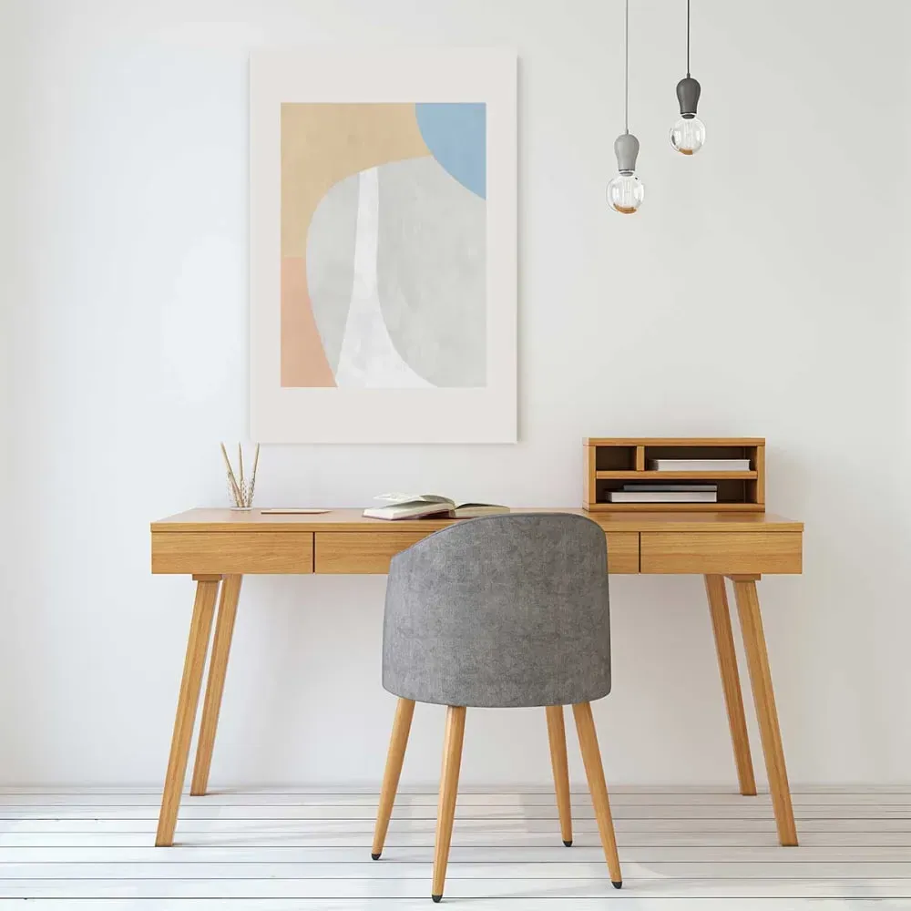 Illustration numéro 2 du produit Tableau beige clair contemporain imprimé sur toile 40x60 cm