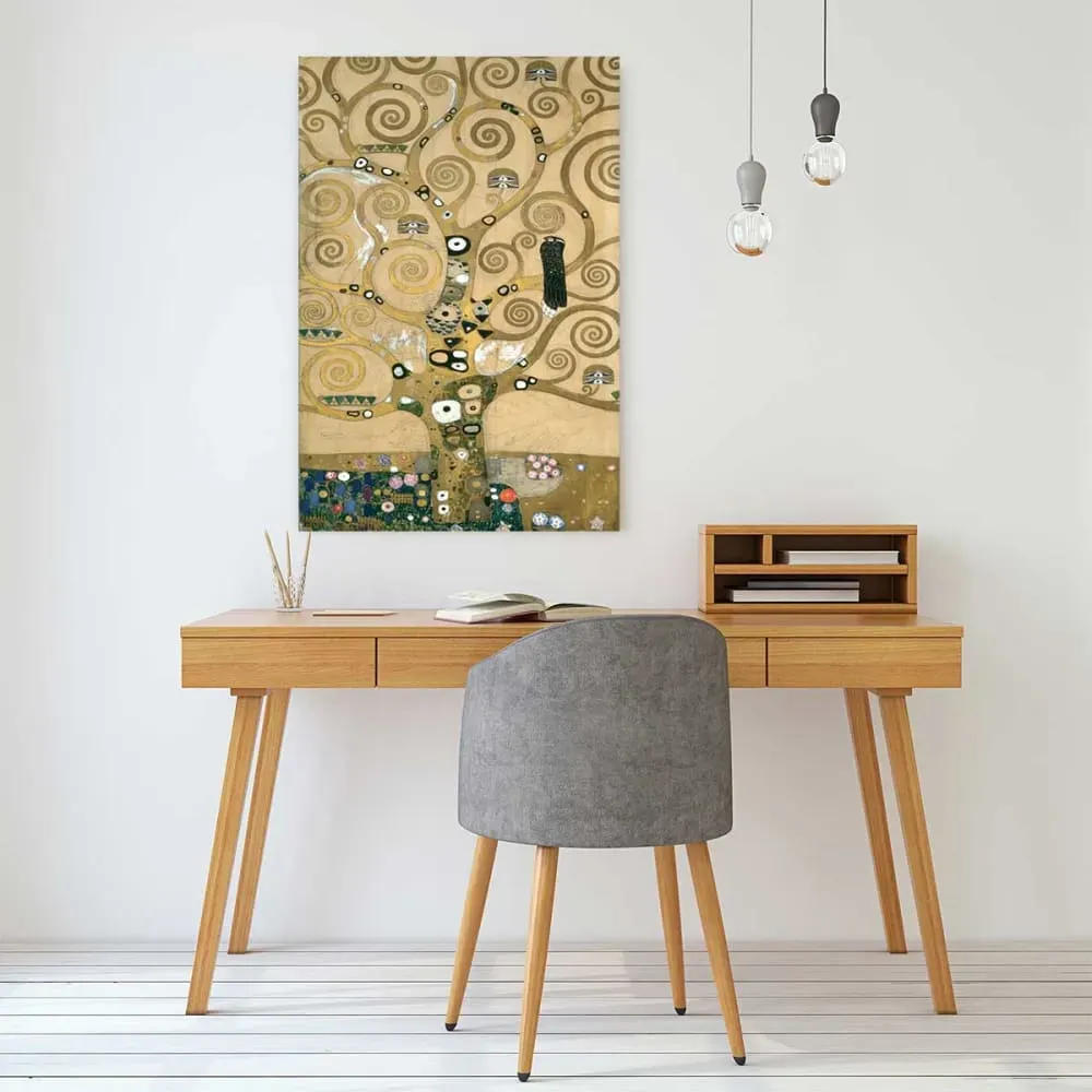 Illustration numéro 2 du produit Tableau l'arbre de vie par Gustav Klimt imprimé sur toile 40x60 cm