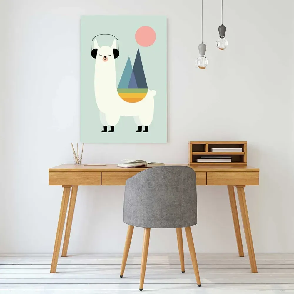 Illustration numéro 2 du produit Tableau musique d'Alpaga imprimé sur toile 40x60 cm