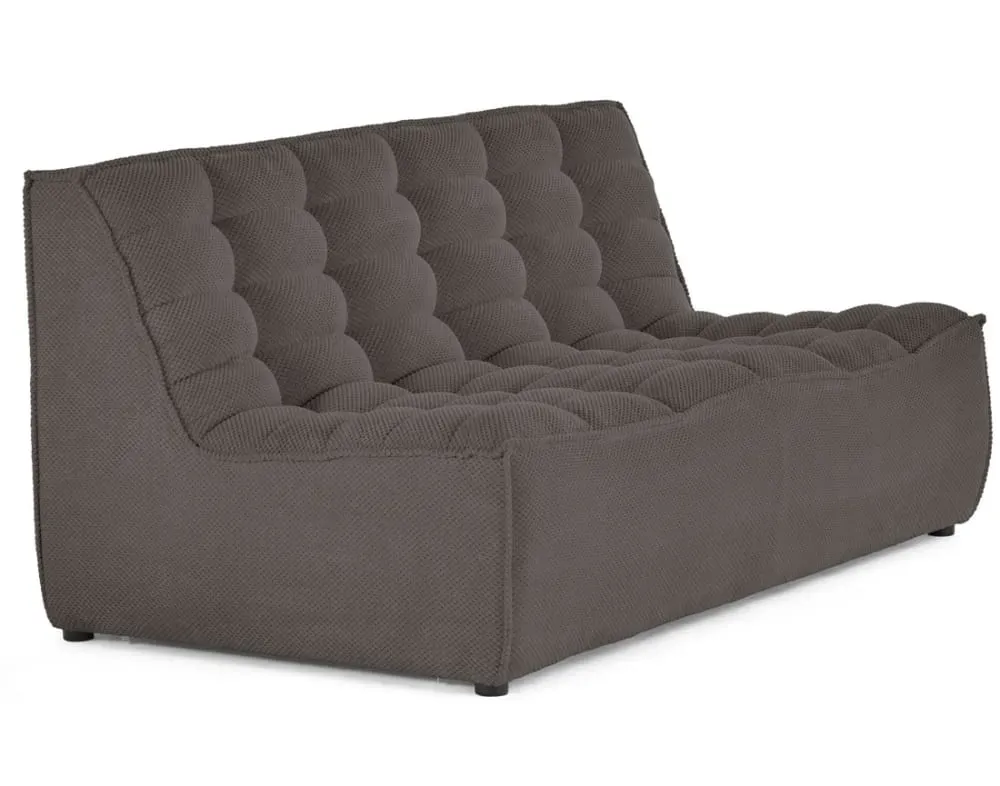 Illustration numéro 2 du produit Canapé modulable 2 places  en velours texturé gris