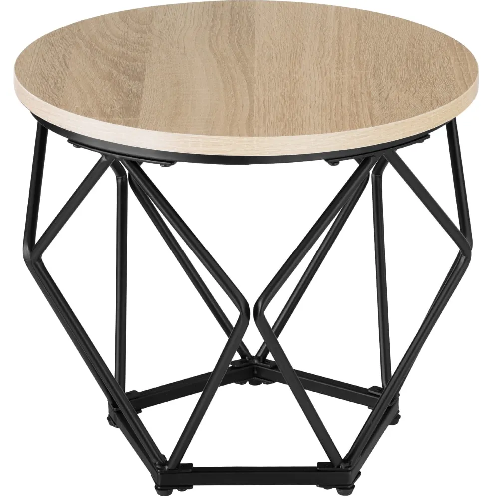 Illustration numéro 2 du produit Ensemble de 2 Tables basses Cadre en forme de diamant Style industriel