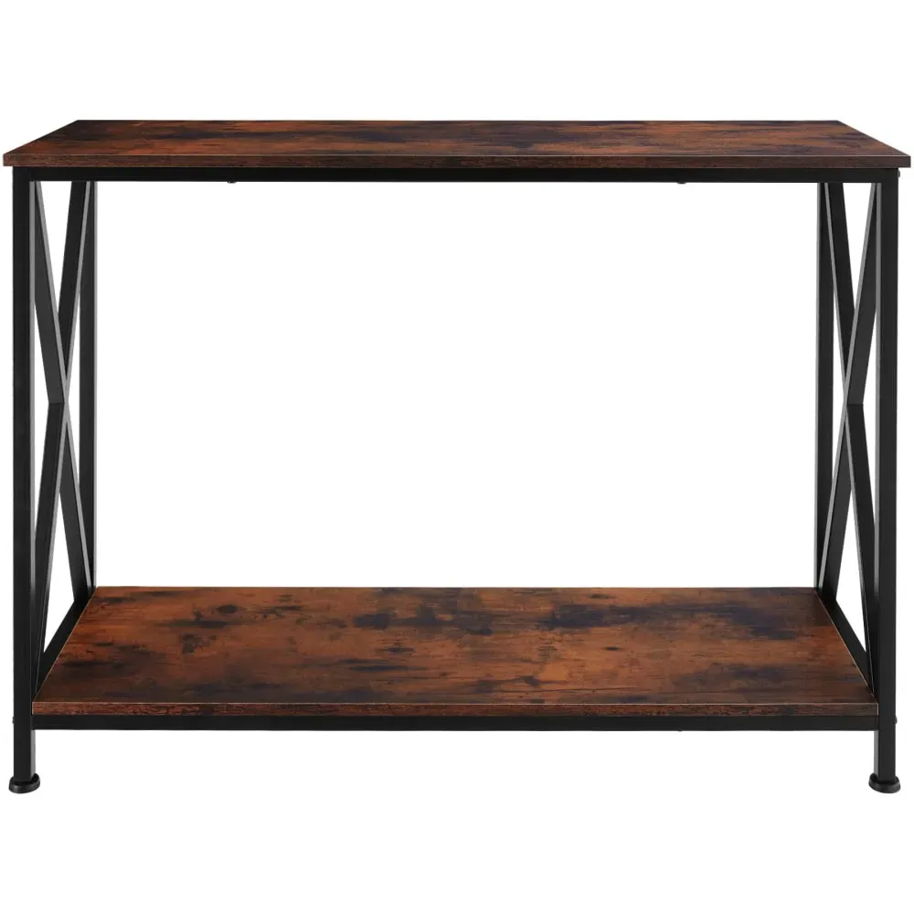 Illustration numéro 2 du produit Table console Style industriel 100 x 35 x 80,5 cm Bois foncé