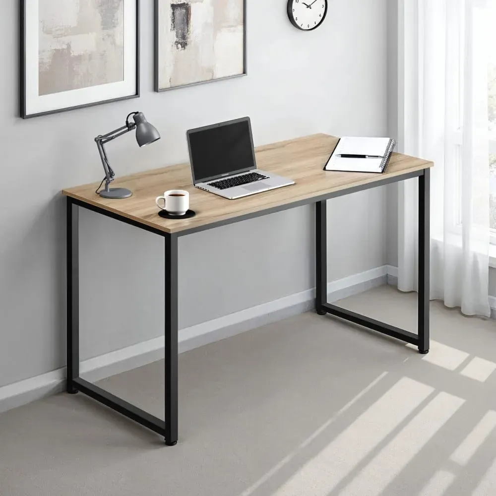 Illustration numéro 2 du produit Bureau Style industriel Grand espace pour les jambes bois clair