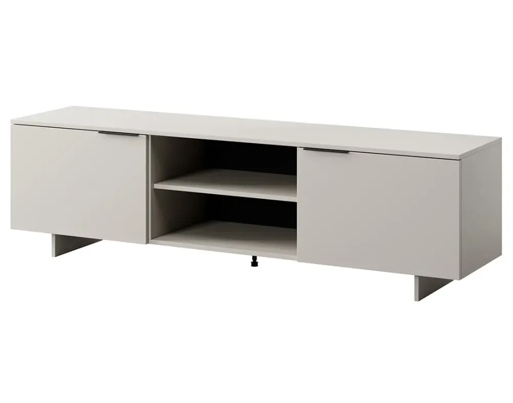 Illustration numéro 2 du produit Meuble TV 2 portes 2 niches 180cm beige