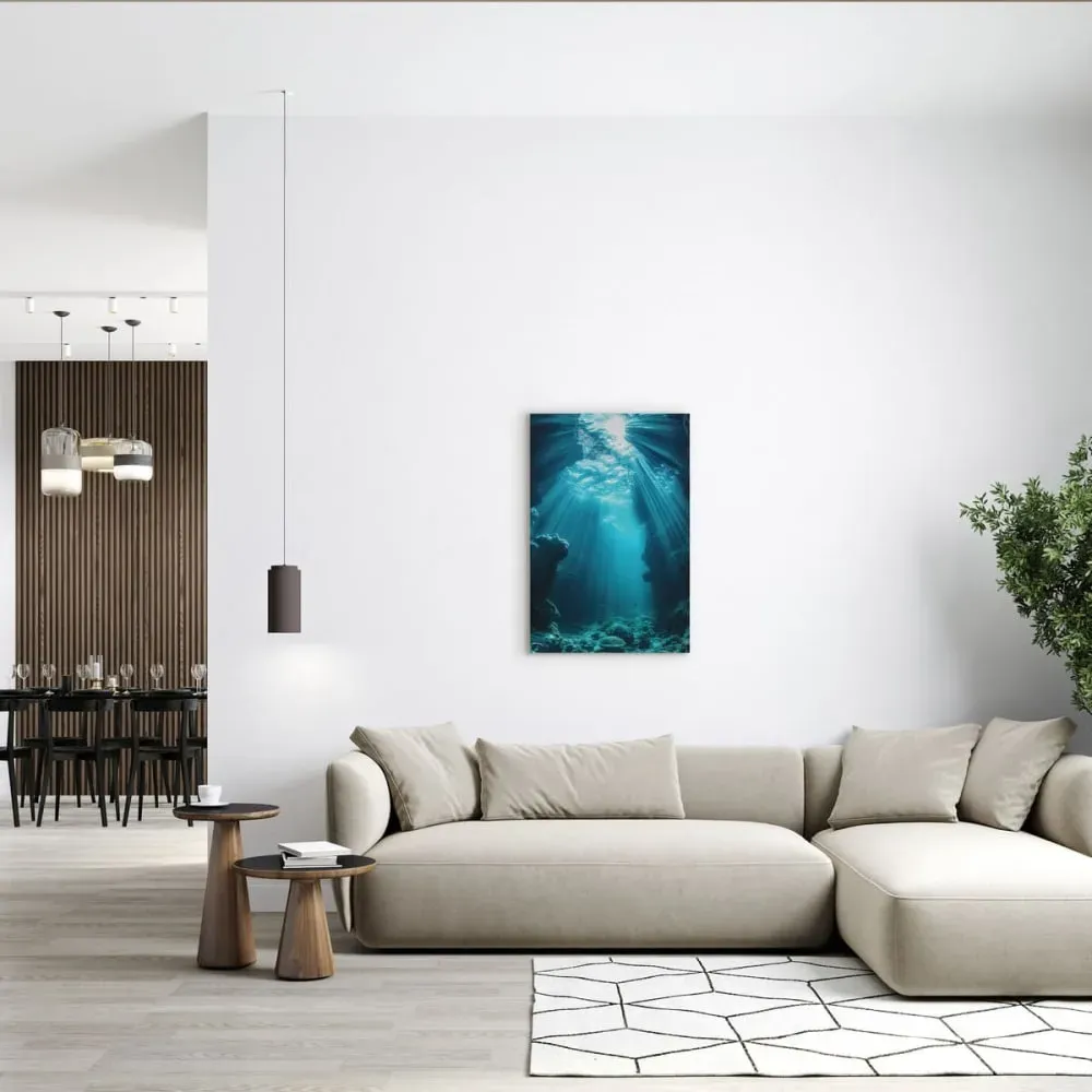 Illustration numéro 2 du produit Tableau sur toile canyon subaquatique mystique 45x65