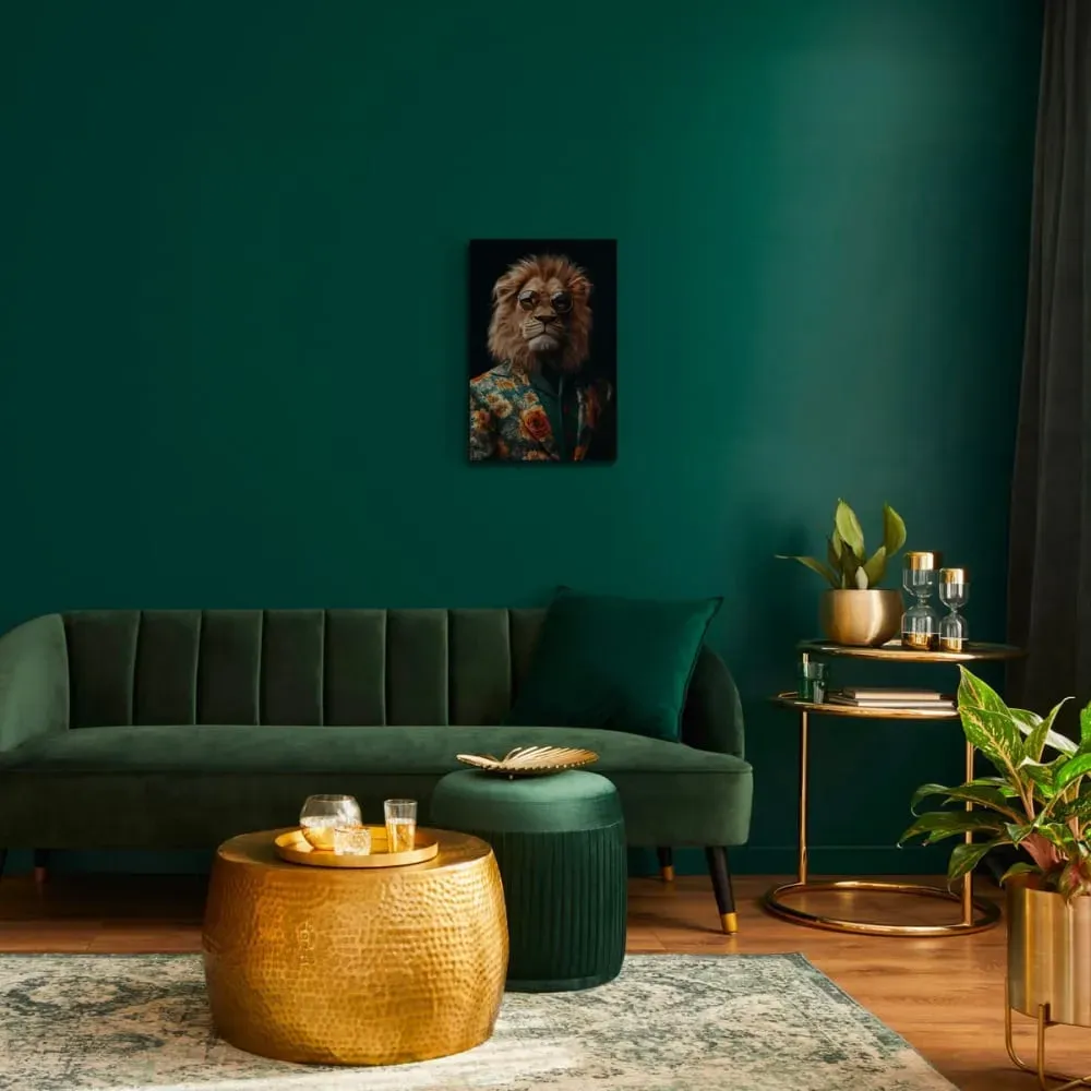 Illustration numéro 2 du produit Tableau sur toile lion stylé 45x65