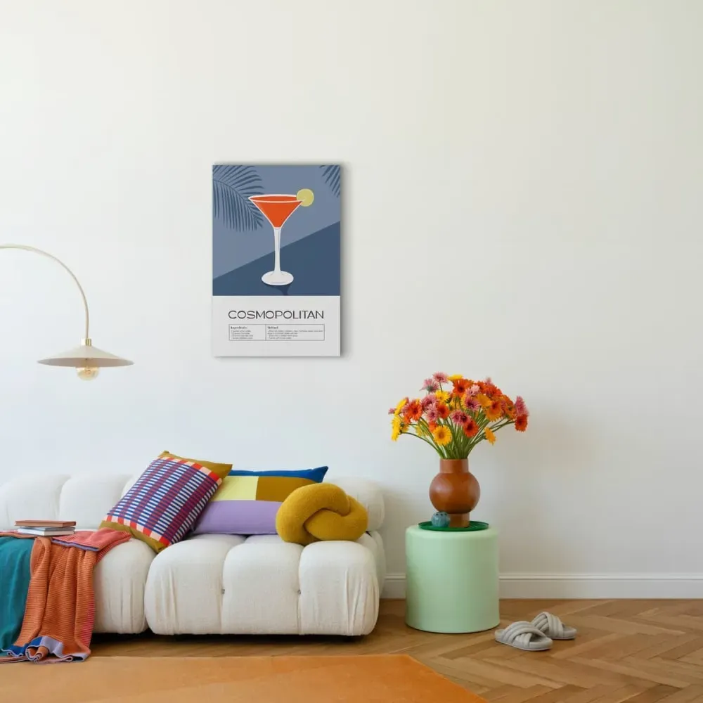 Illustration numéro 2 du produit Tableau sur toile cocktail Cosmopolitan 45x65