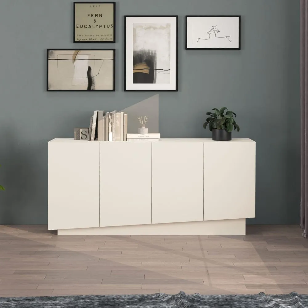 Illustration numéro 2 du produit Buffet 4 portes 160 cm effet bois cachemire