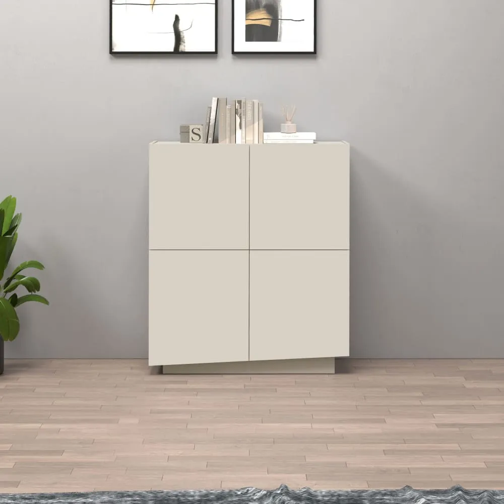 Illustration numéro 2 du produit Buffet 4 portes 100 cm effet bois cachemire