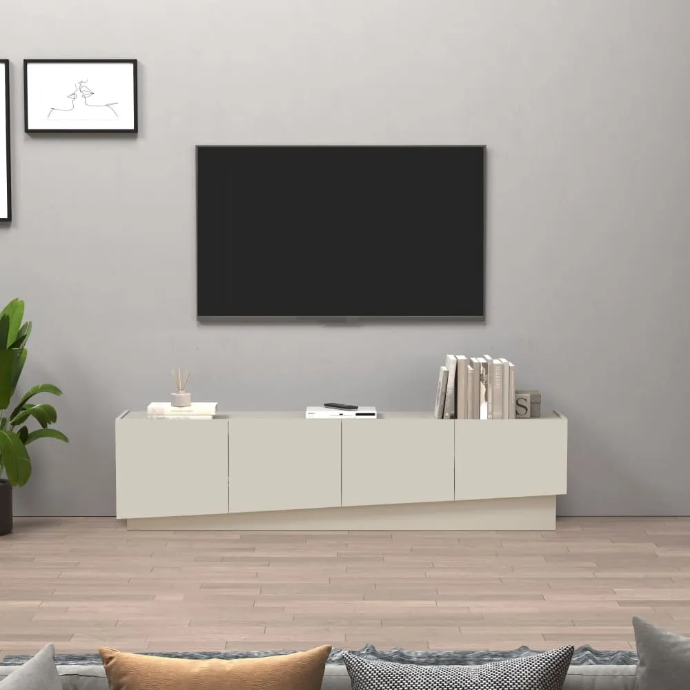 Illustration numéro 2 du produit Meuble tv 4 portes 180 cm effet bois cachemire