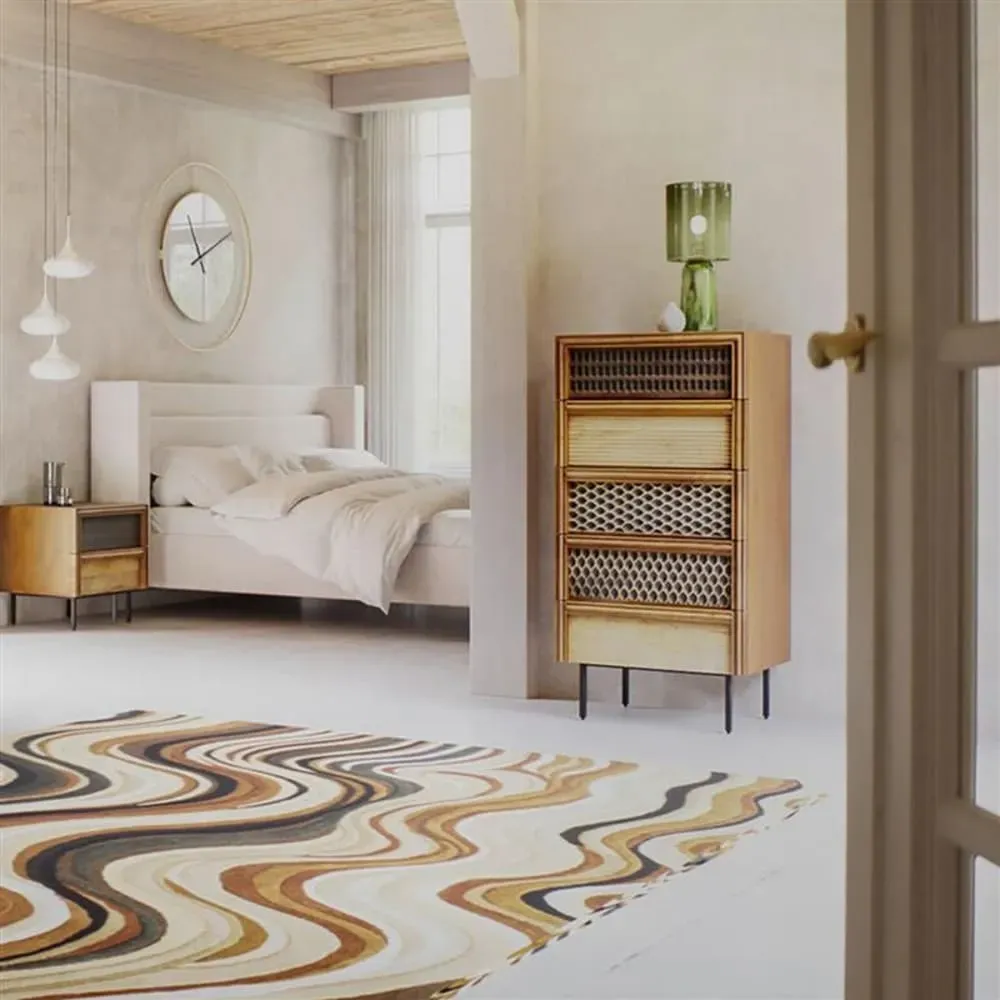 Illustration numéro 2 du produit Chiffonnier 5 tiroirs en manguier