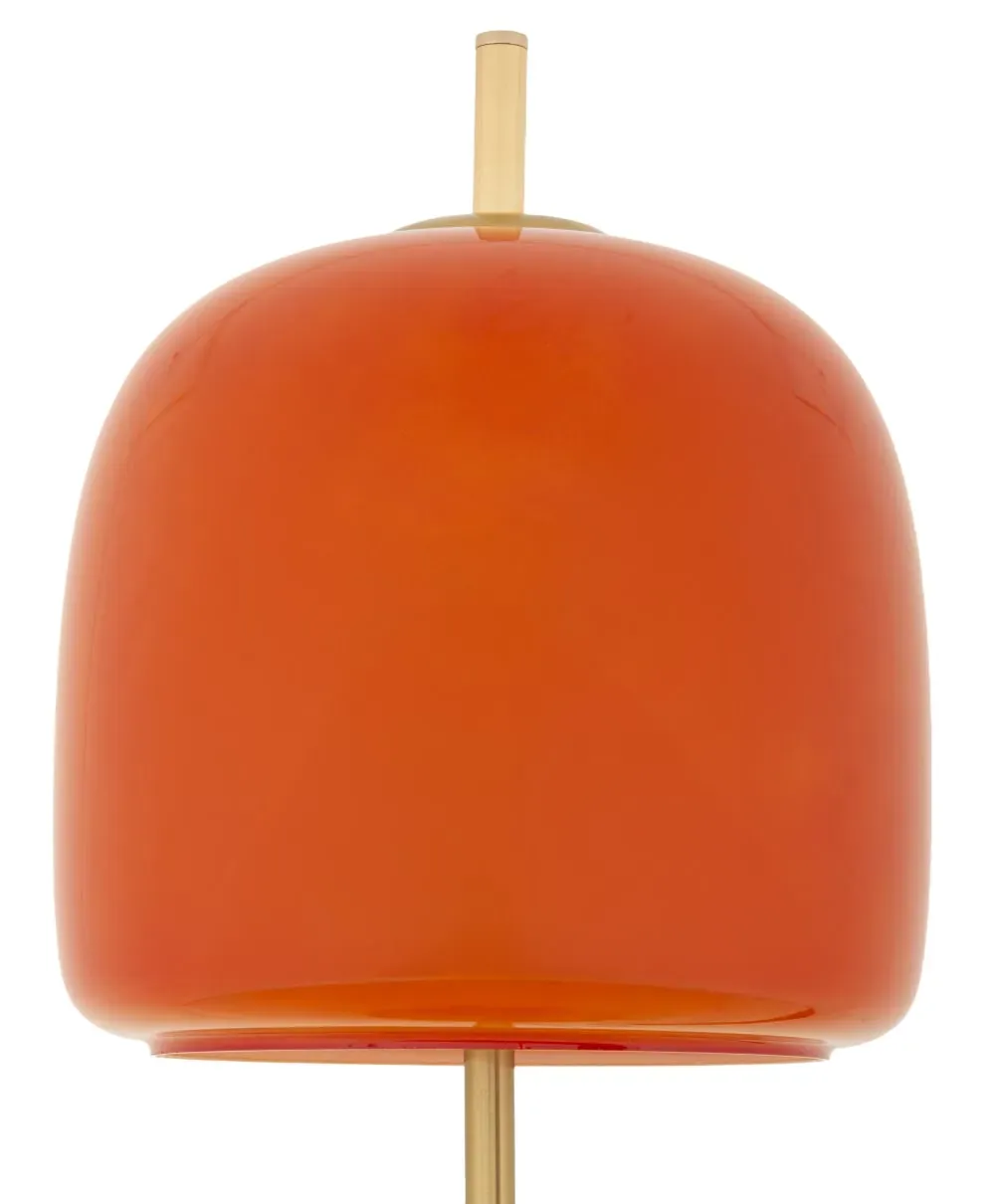 Illustration numéro 2 du produit Lampe de table en métal doré et verre (Ø 30 x 16 x 53 cm)