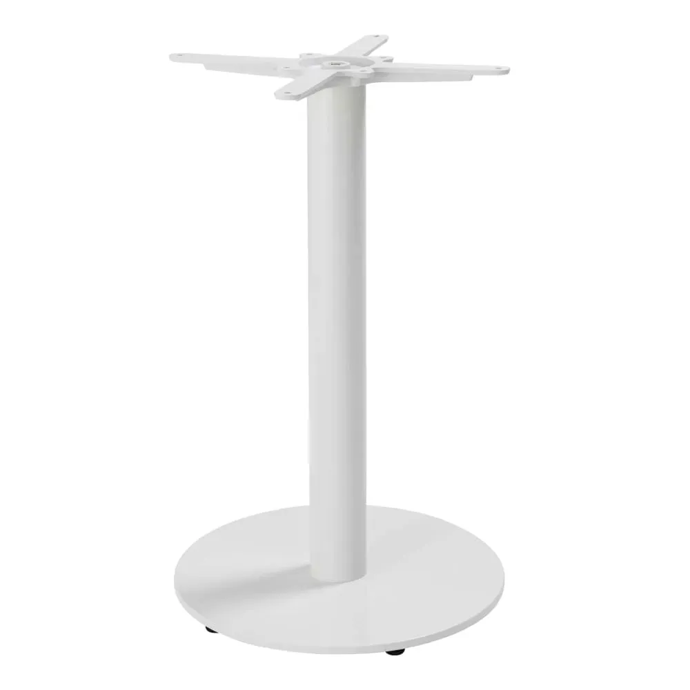 Illustration numéro 2 du produit Table à manger carrée 60 cm pied blanc et revêtement béton gris clair