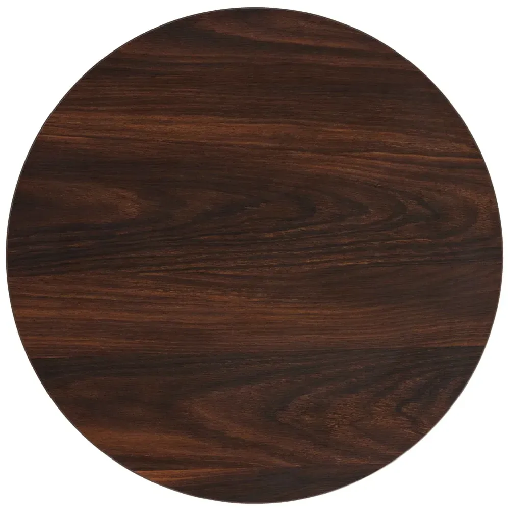 Illustration numéro 2 du produit Plateau de table rond en mélaminé 60 cm bois foncé