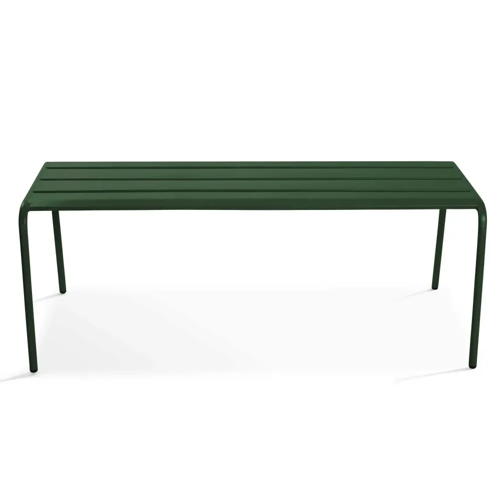 Illustration numéro 2 du produit Banc de jardin en acier vert forêt