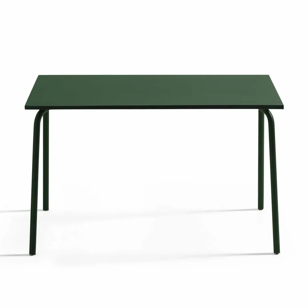 Illustration numéro 2 du produit Table de jardin en acier 120 x 70 cm vert forêt