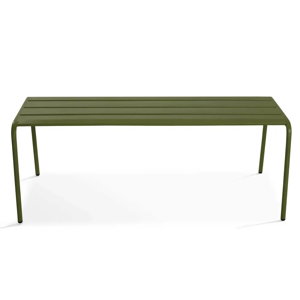 Illustration numéro 2 du produit Banc de jardin en acier vert kaki