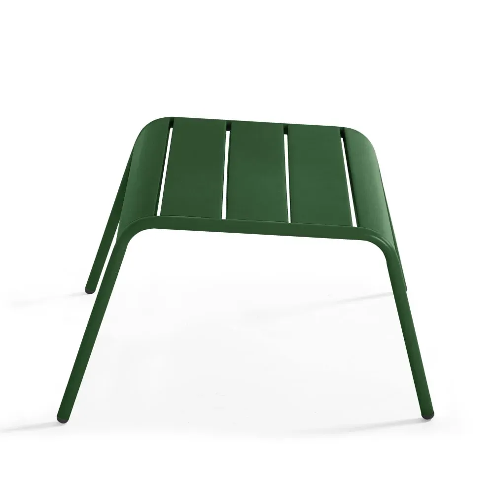 Illustration numéro 2 du produit Repose pied en métal vert forêt