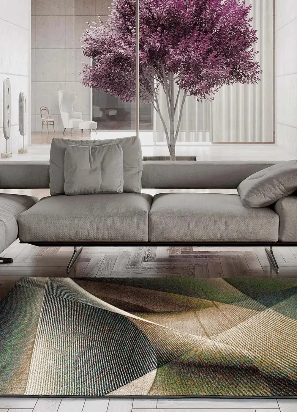 Illustration numéro 2 du produit Tapis abstrait multicolore 160x230 cm