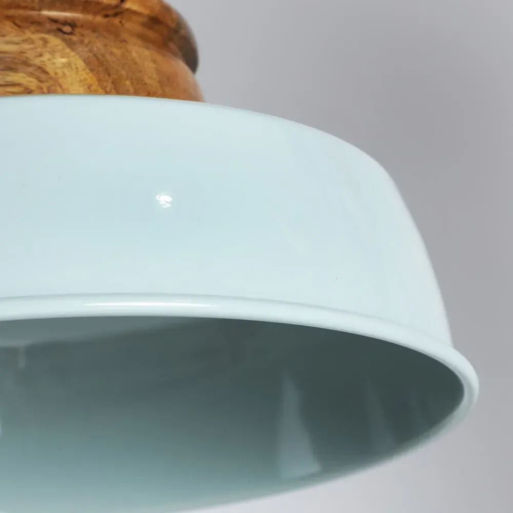 Illustration numéro 2 du produit Lustre en fer bleu brillant en 31x31x31 cm