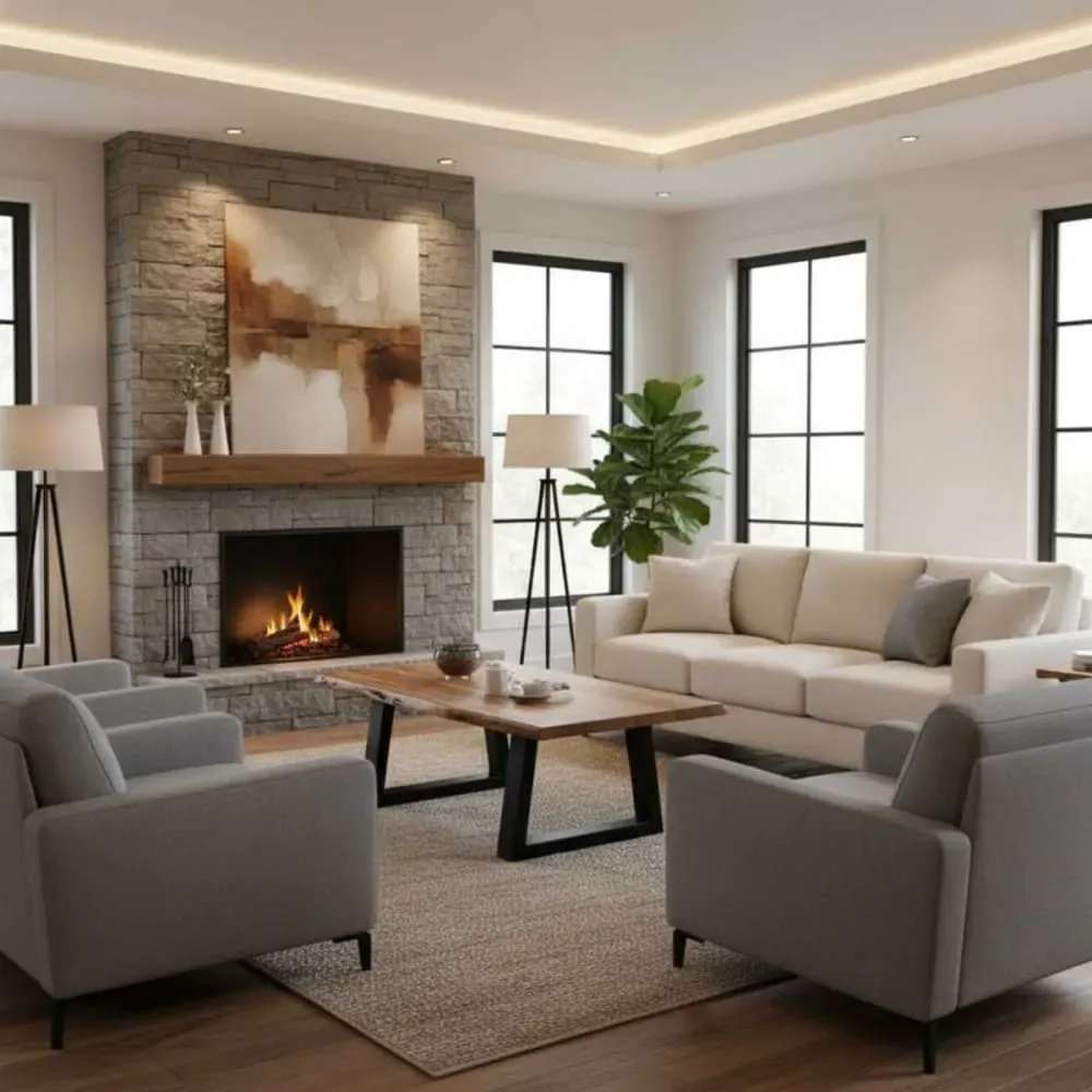 Illustration numéro 2 du produit Table  basse 120cm acacia massif et métal noir