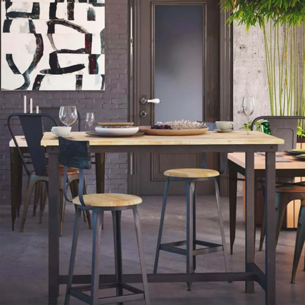 Illustration numéro 2 du produit Table  mange-debout rectangulaire 120cm