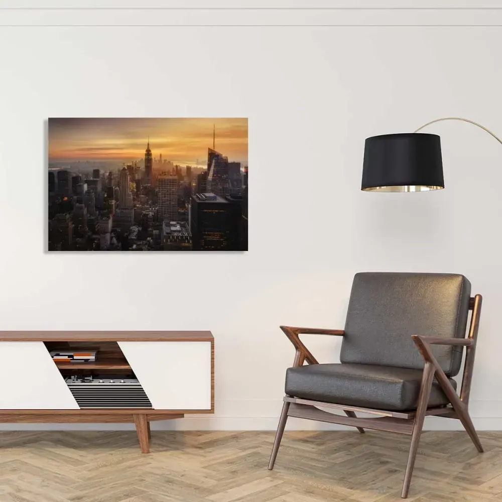 Illustration numéro 2 du produit Tableau manhattan's light impression sur aluminium 120x80 cm