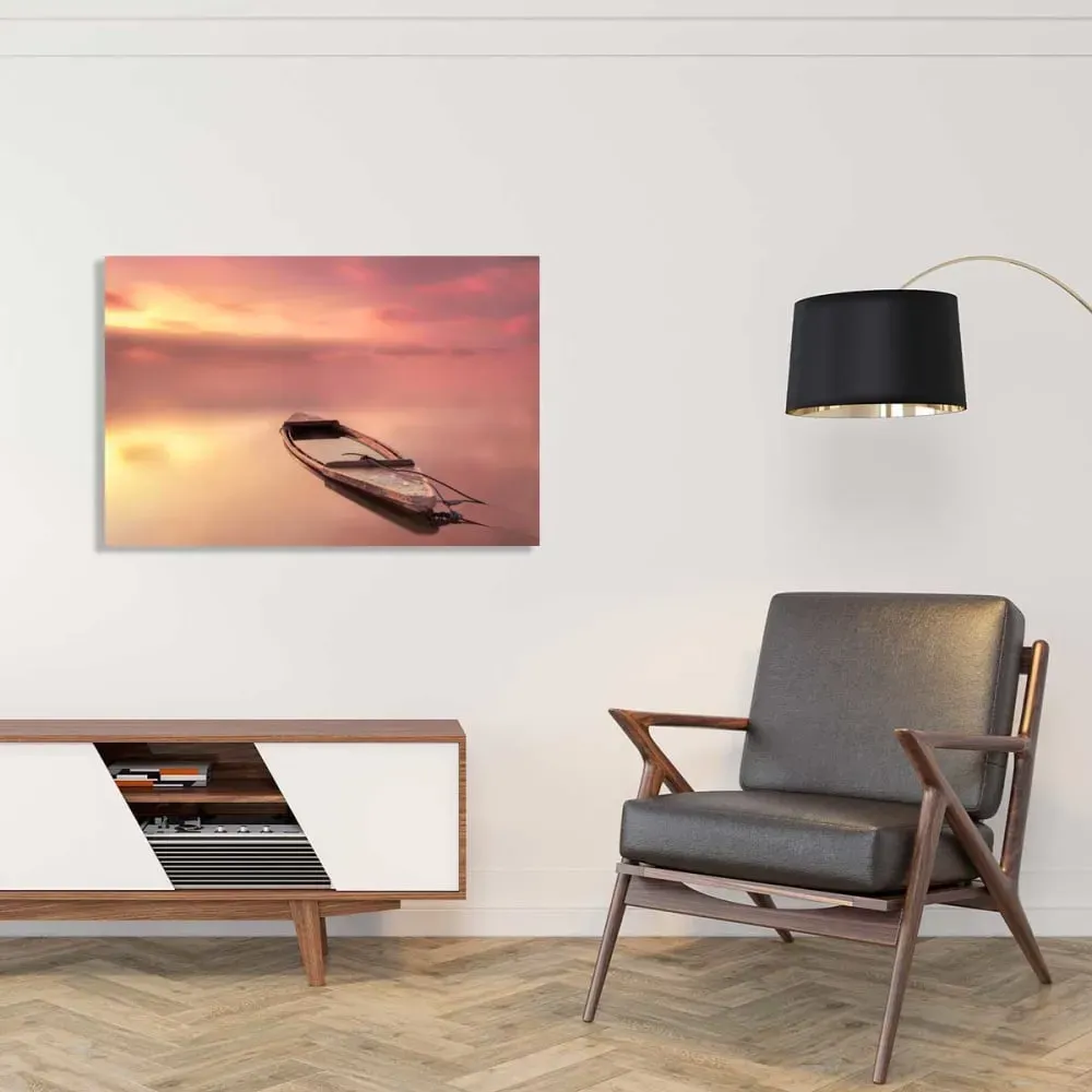 Illustration numéro 2 du produit Tableau bateau coulé toile imprimée 120x80 cm