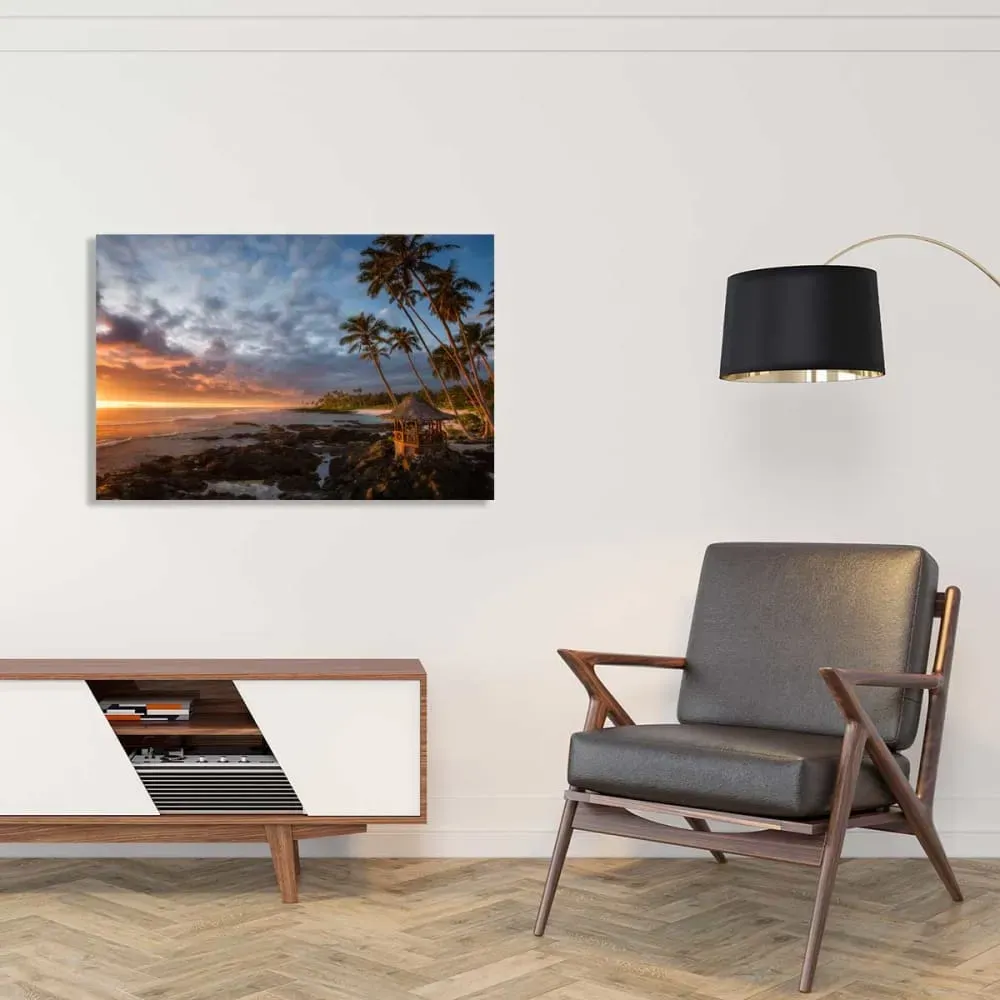 Illustration numéro 2 du produit Tableau paradis beach toile imprimée 120x80 cm