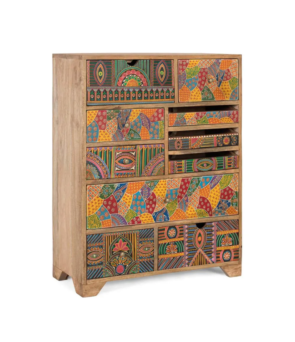 Illustration numéro 2 du produit Buffet haut en bois de manguier massif 90 cm de hauteur