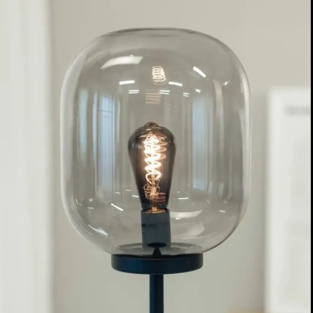 Illustration numéro 2 du produit Lampadaire 1xE27 noir et fumé