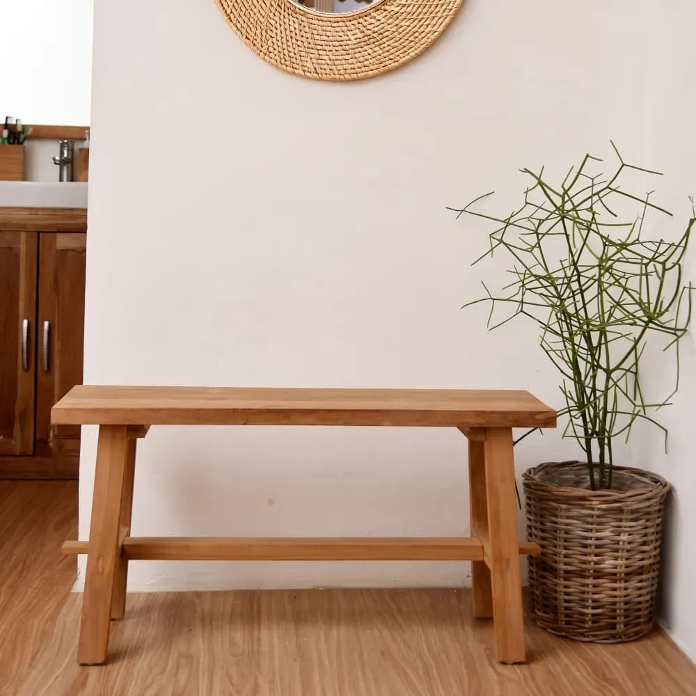 Illustration numéro 2 du produit Banc entrée chambre en bois massif de teak