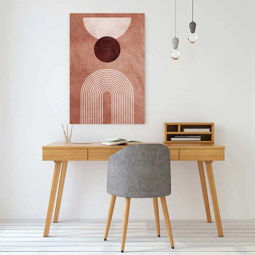 Illustration numéro 2 du produit Tableau organique arche rose  imprimé sur toile 60x90 cm