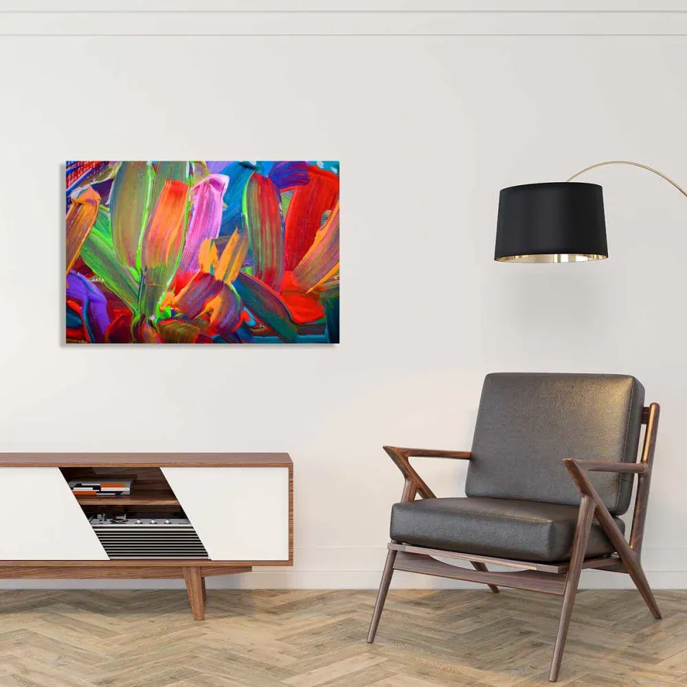 Illustration numéro 2 du produit Tableau design plumo  imprimé sur toile 90x60 cm