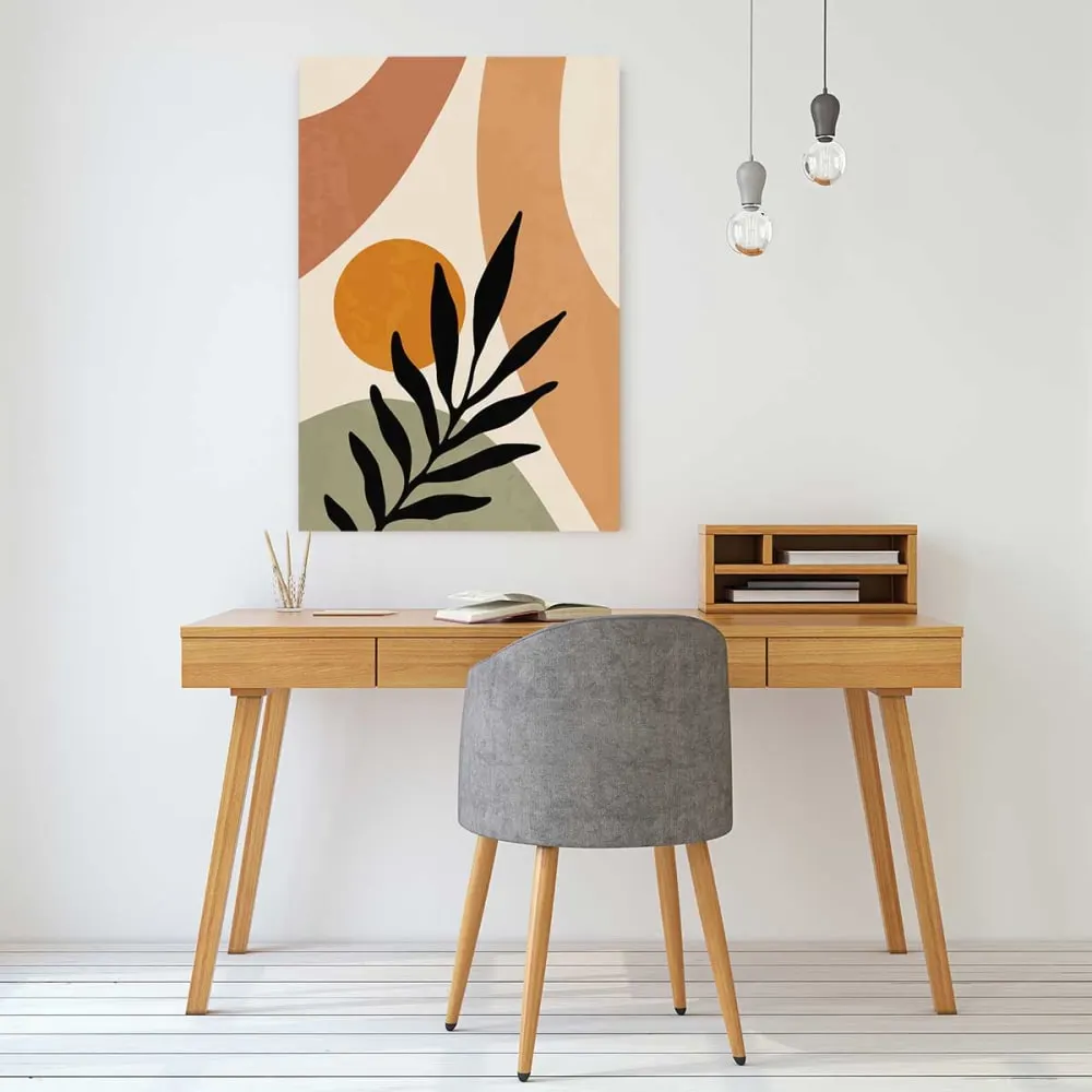 Illustration numéro 2 du produit Tableau contemporain fleurs alchemille  imprimé sur toile 60x90 cm