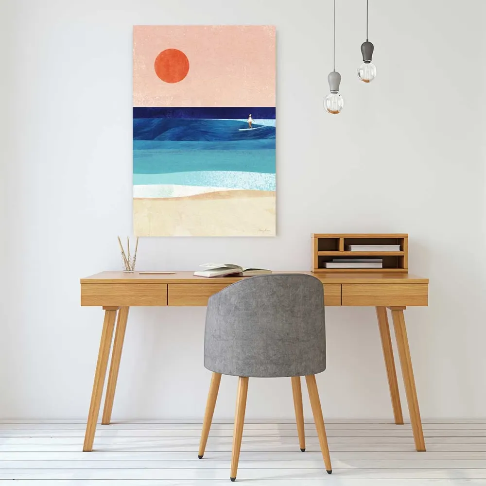 Illustration numéro 2 du produit Tableau de surf droite parfaite  imprimé sur toile 60x90 cm