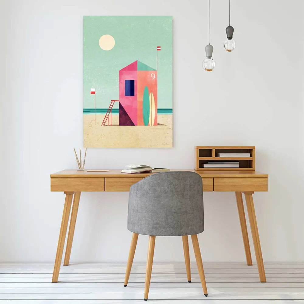 Illustration numéro 2 du produit Tableau de la mer surf hut  imprimé sur toile 60x90 cm