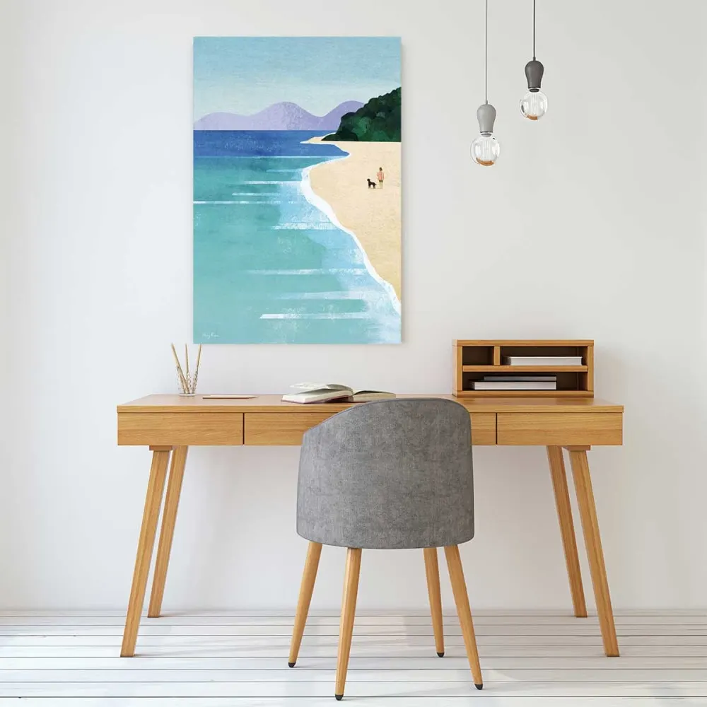 Illustration numéro 2 du produit Tableau neo vintage beach girl iii  imprimé sur toile 60x90 cm