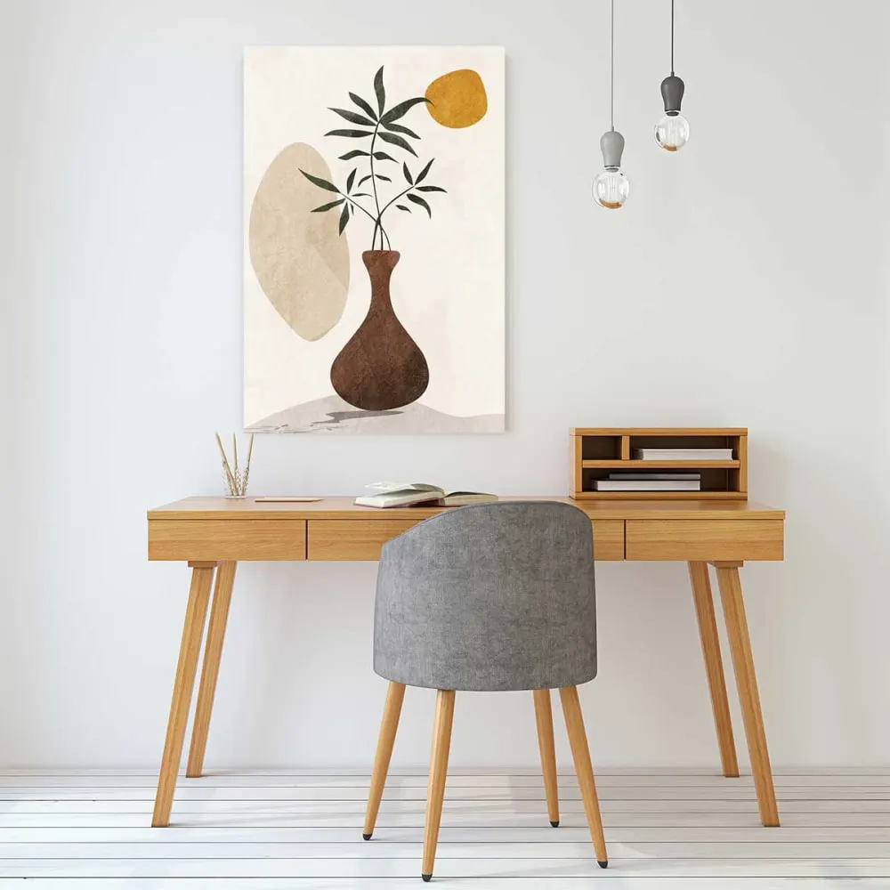 Illustration numéro 2 du produit Tableau abstrait  pousse boho  imprimé sur toile 60x90 cm
