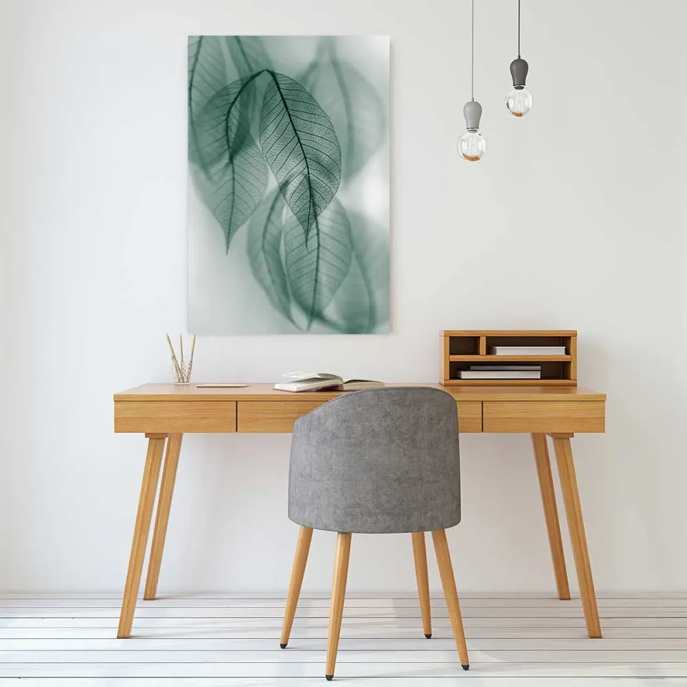 Illustration numéro 2 du produit Tableau feuille leaf  imprimé sur toile 60x90 cm