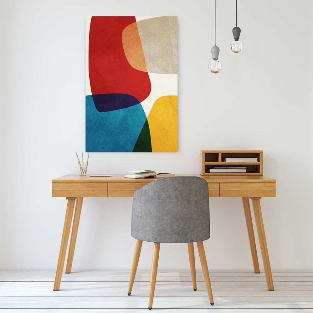 Illustration numéro 2 du produit Tableau organique chrome 1  imprimé sur toile 60x90 cm