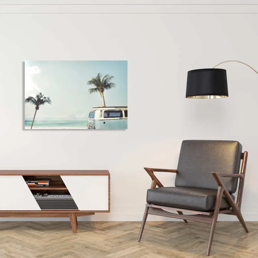 Illustration numéro 2 du produit Tableau mer combi bleu sur la plage  imprimé sur toile 90x60 cm